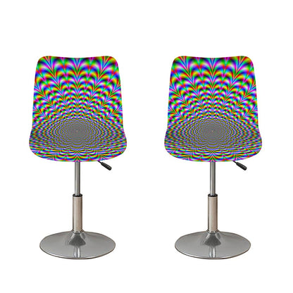Psychedelic Web Optical Illusion Bar Stool Covers
