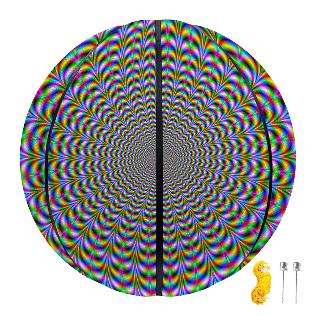 Psychedelic Web Optical Illusion Basketball