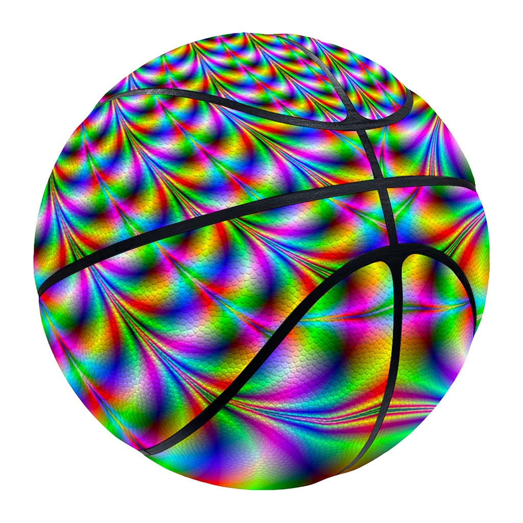 Psychedelic Web Optical Illusion Basketball
