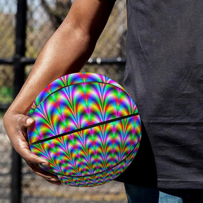 Psychedelic Web Optical Illusion Basketball