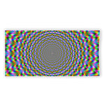 Psychedelic Web Optical Illusion Beach Towel