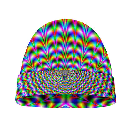 Psychedelic Web Optical Illusion Beanie