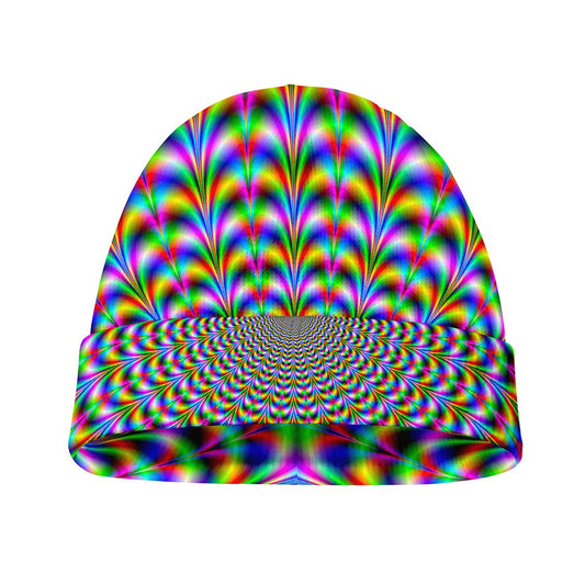 Psychedelic Web Optical Illusion Beanie