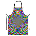 Psychedelic Web Optical Illusion Bib Apron With Pocket