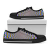 Psychedelic Web Optical Illusion Black Low Top Sneakers