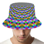 Psychedelic Web Optical Illusion Bucket Hat