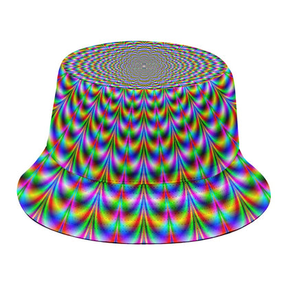 Psychedelic Web Optical Illusion Bucket Hat