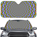 Psychedelic Web Optical Illusion Car Windshield Sun Shade