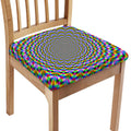 Psychedelic Web Optical Illusion Chair Cushion Cover