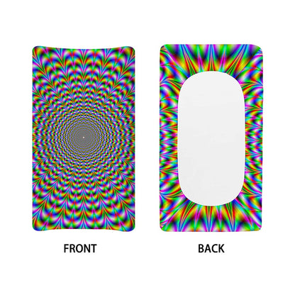 Psychedelic Web Optical Illusion Changing Pad Cover