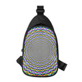 Psychedelic Web Optical Illusion Sling Bag