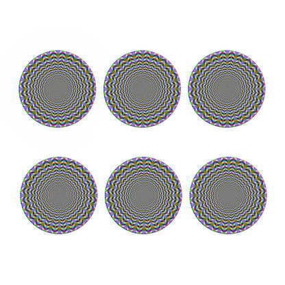 Psychedelic Web Optical Illusion Coaster Set