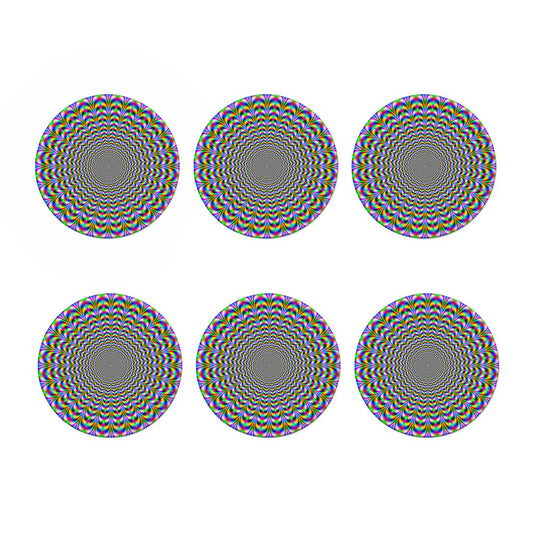 Psychedelic Web Optical Illusion Coaster Set