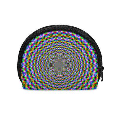 Psychedelic Web Optical Illusion Coin Purse