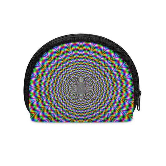 Psychedelic Web Optical Illusion Coin Purse