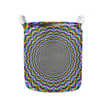 Psychedelic Web Optical Illusion Collapsible Laundry Basket