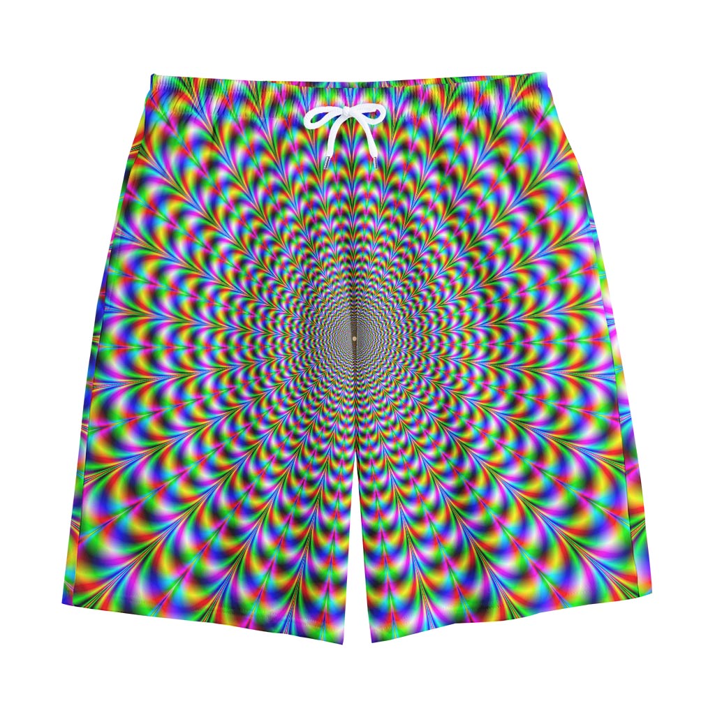 Psychedelic Web Optical Illusion Cotton Shorts