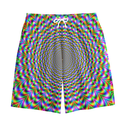 Psychedelic Web Optical Illusion Cotton Shorts