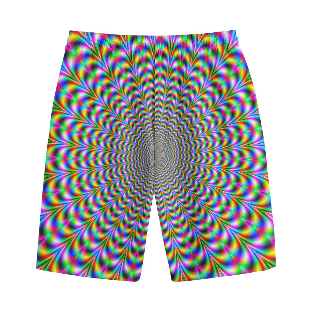 Psychedelic Web Optical Illusion Cotton Shorts