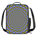 Psychedelic Web Optical Illusion Crossbody Lunch Bag