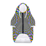 Psychedelic Web Optical Illusion Dog Zip Up Hoodie