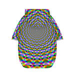 Psychedelic Web Optical Illusion Dog Zip Up Hoodie