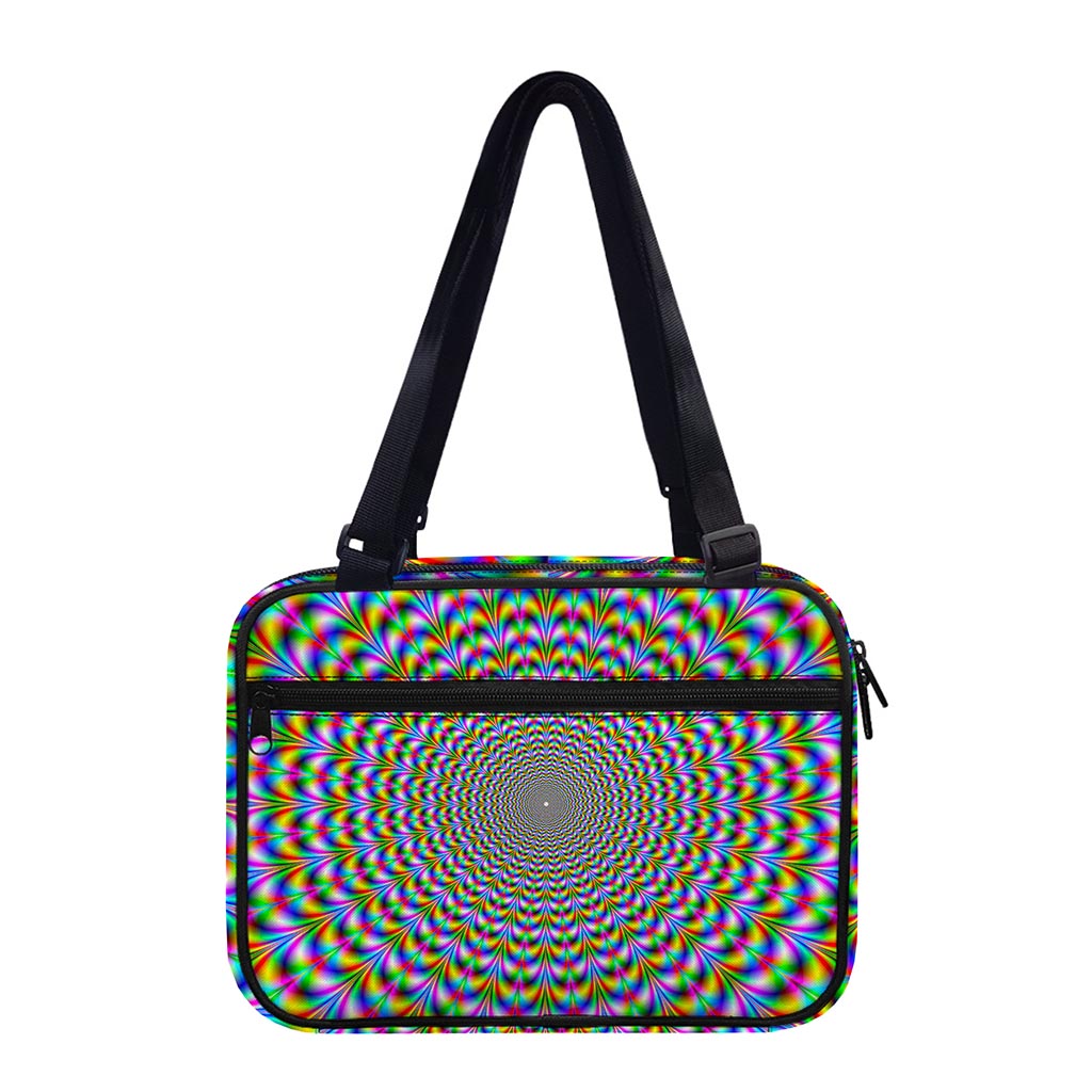 Psychedelic Web Optical Illusion Double Strap Bible Bag