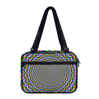 Psychedelic Web Optical Illusion Double Strap Bible Bag