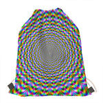 Psychedelic Web Optical Illusion Drawstring Bag