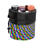 Psychedelic Web Optical Illusion Drawstring Makeup Bag