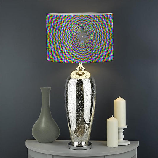 Psychedelic Web Optical Illusion Drum Lamp Shade