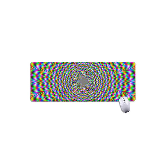 Psychedelic Web Optical Illusion Extended Mouse Pad