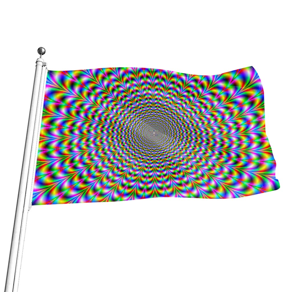 Psychedelic Web Optical Illusion Flag