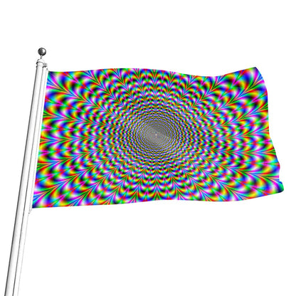 Psychedelic Web Optical Illusion Flag