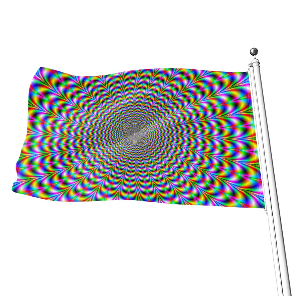 Psychedelic Web Optical Illusion Flag