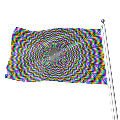 Psychedelic Web Optical Illusion Flag