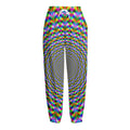 Psychedelic Web Optical Illusion Fleece Lined Knit Pants