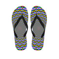 Psychedelic Web Optical Illusion Flip Flops
