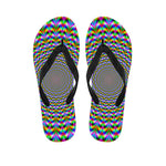 Psychedelic Web Optical Illusion Flip Flops