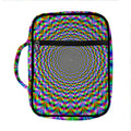 Psychedelic Web Optical Illusion Front Pocket Bible Bag