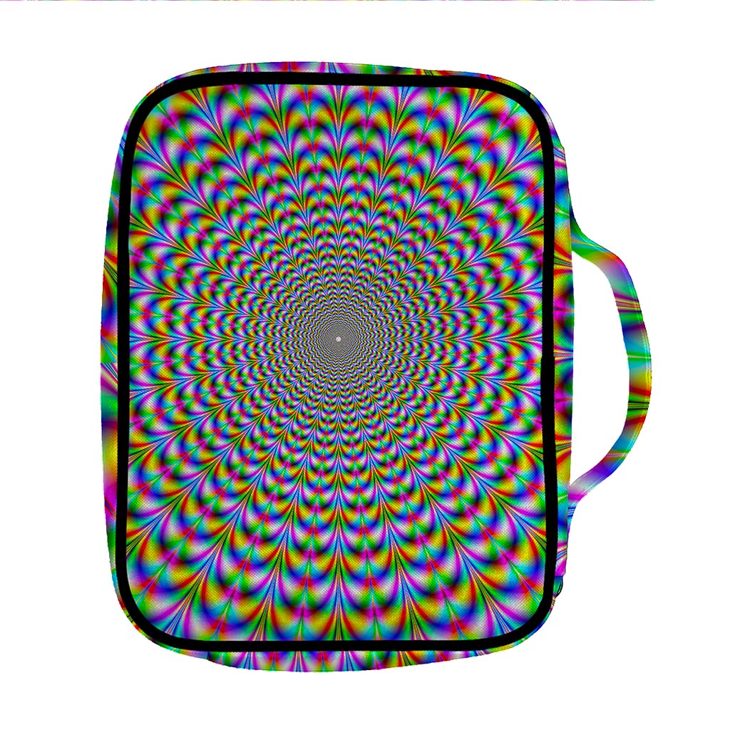 Psychedelic Web Optical Illusion Front Pocket Bible Bag