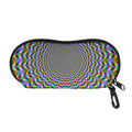 Psychedelic Web Optical Illusion Glasses Case