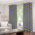 Psychedelic Web Optical Illusion Grommet Curtains