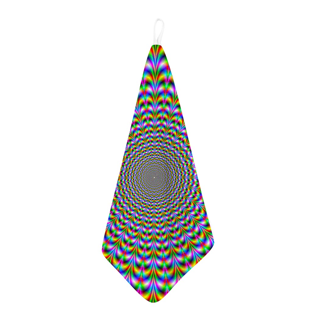 Psychedelic Web Optical Illusion Hand Towel