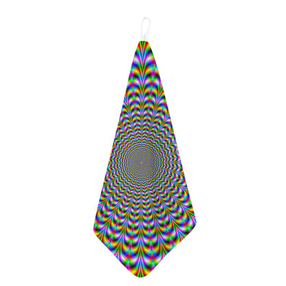 Psychedelic Web Optical Illusion Hand Towel