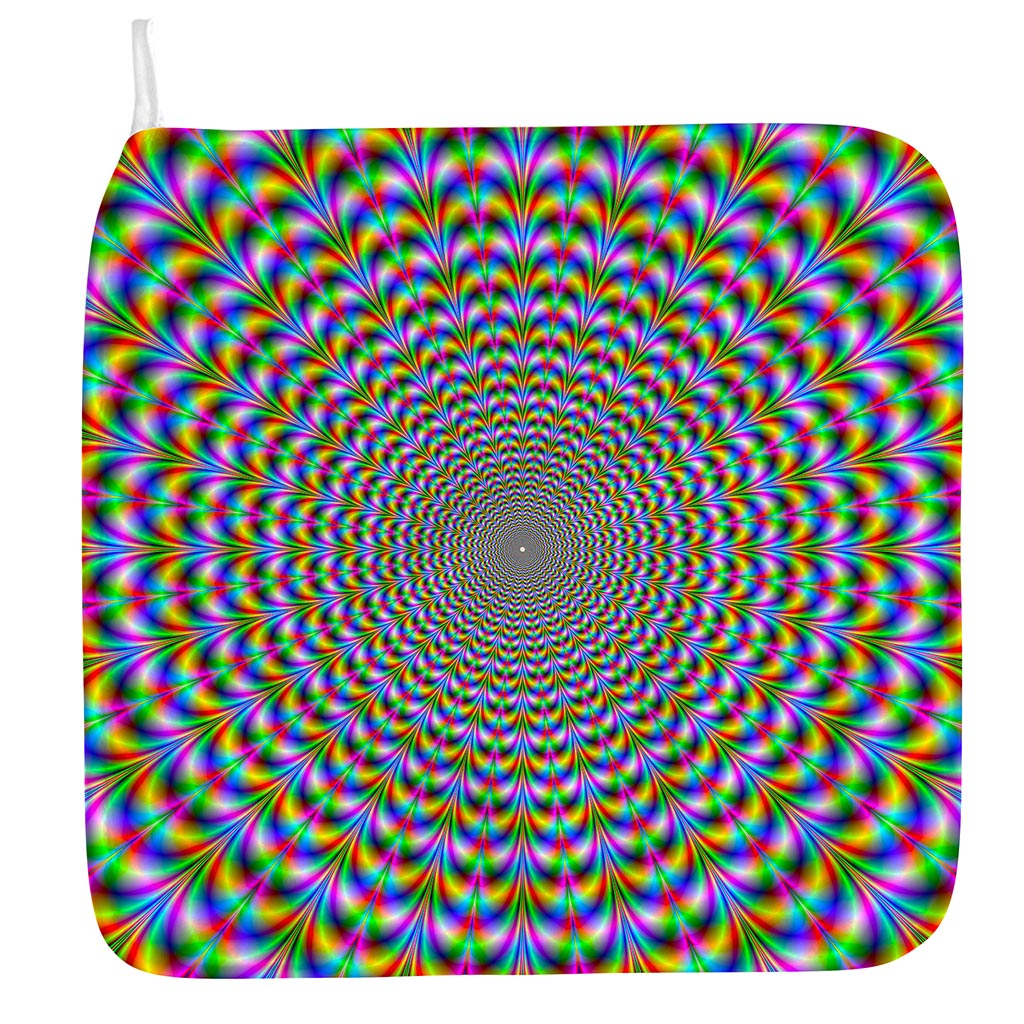 Psychedelic Web Optical Illusion Hand Towel