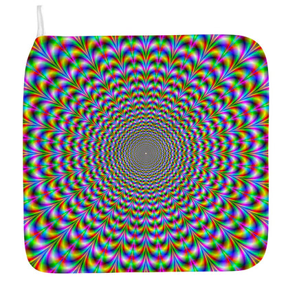 Psychedelic Web Optical Illusion Hand Towel