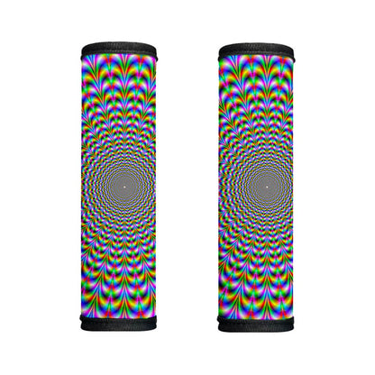 Psychedelic Web Optical Illusion Handle Covers