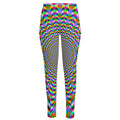 Psychedelic Web Optical Illusion High-Waisted Pocket Leggings