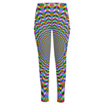 Psychedelic Web Optical Illusion High-Waisted Pocket Leggings